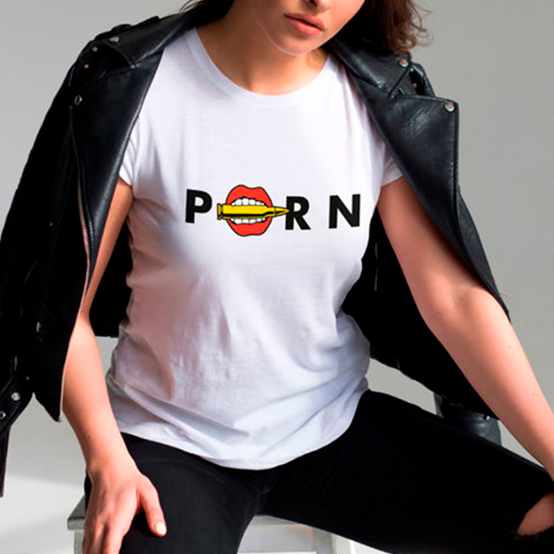 t-shirt donna p*rn